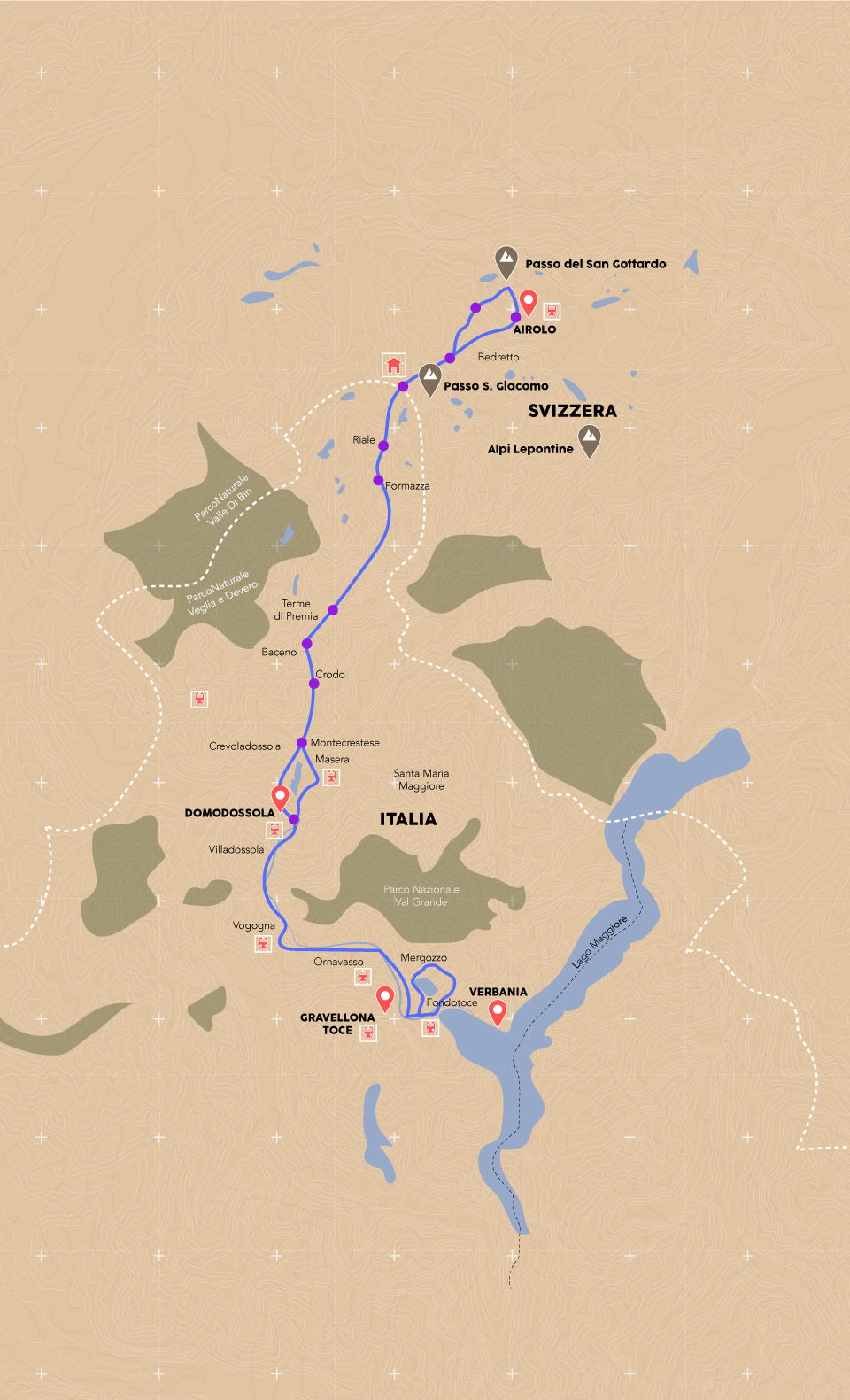 Mappa percorso E-Bike