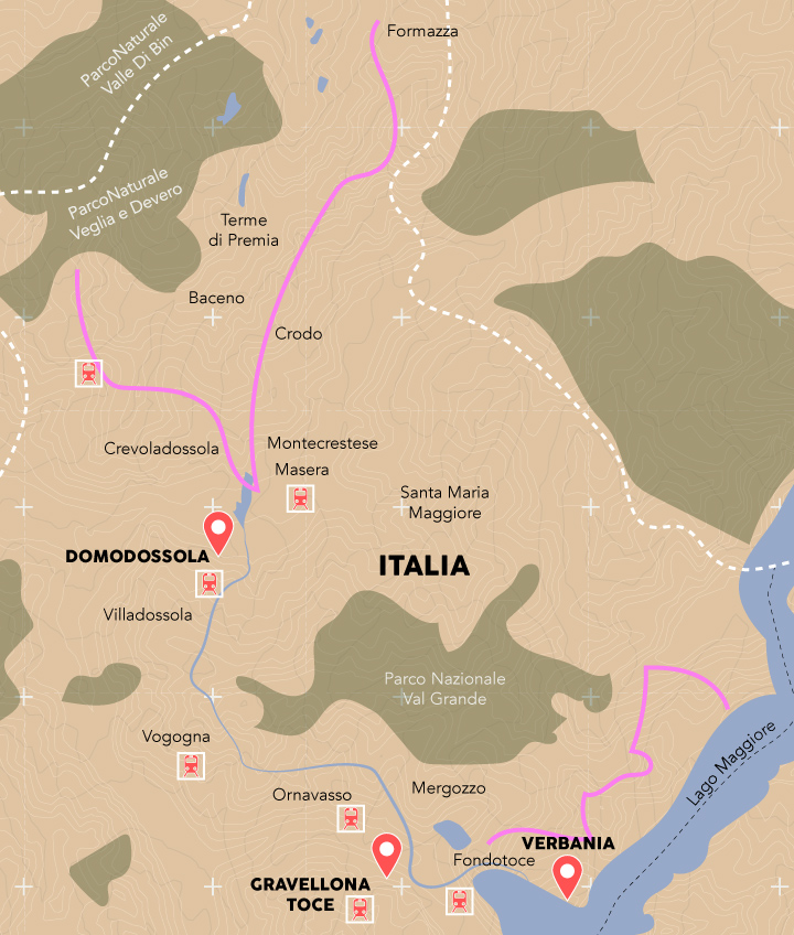 Mappa percorso Strade del giro d'Italia